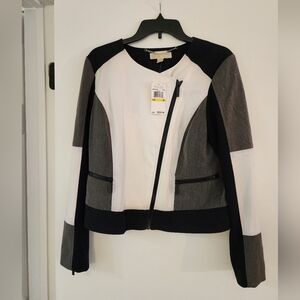 NWT MK Colorblock Women's Moto Jacket, M